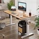 preview thumbnail 25 of 40, Futzca Height Adjustable Electric Standing Desk Sit Stand Computer Stand up Desk with Splice Board(White) Honey/White55*24