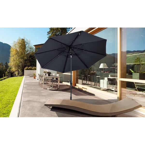 Shop Black Friday Deals On 9 Ft Patio Umbrella Outdoor Garden Table Umbrella With Auto Tilt No Base Overstock 31677551