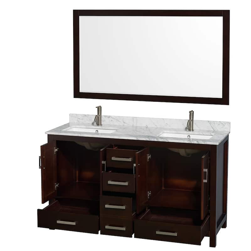 Wyndham Collection WCS141460DUNSM58 Sheffield 60" Free Standing Double