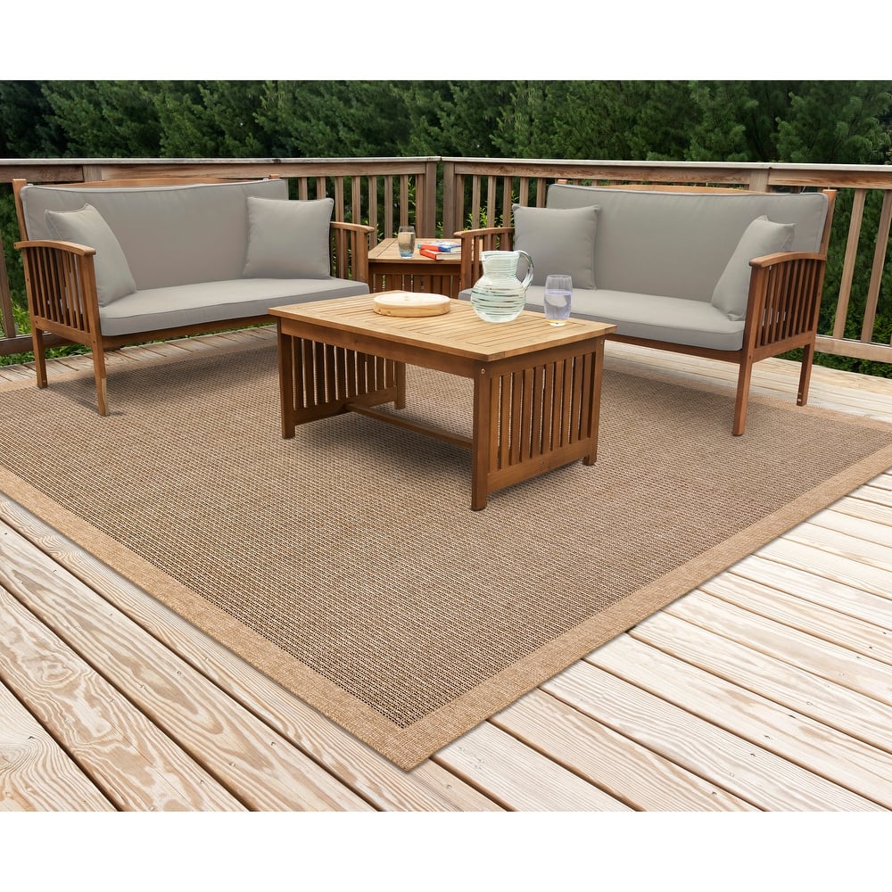 Liora Manne Sahara Texture Border Indoor/Outdoor Rug