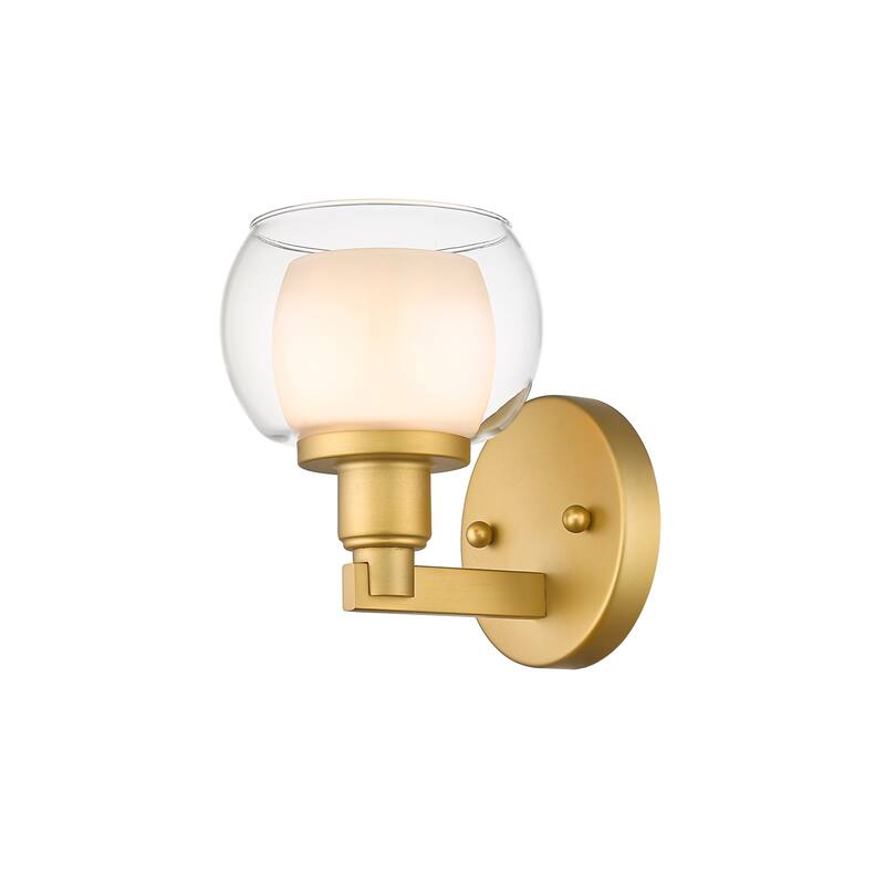 Innovations Lighting 330-1W-7-5 Cairo Vanity Cairo 5" Wide Vanity - Satin Gold / White / Clear