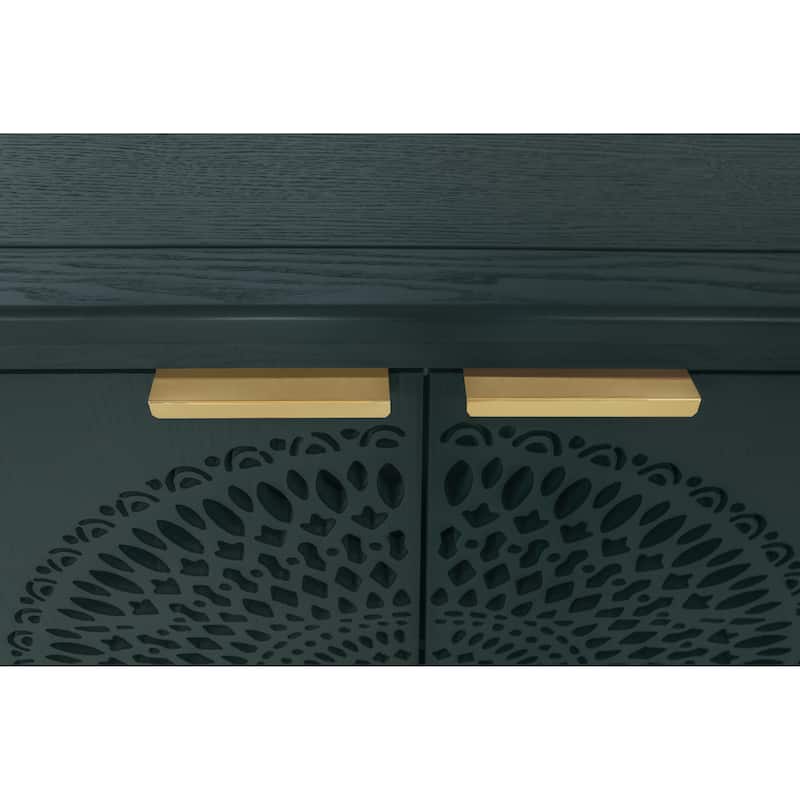 Hollow-Carved 2 Door Accent Cabinet