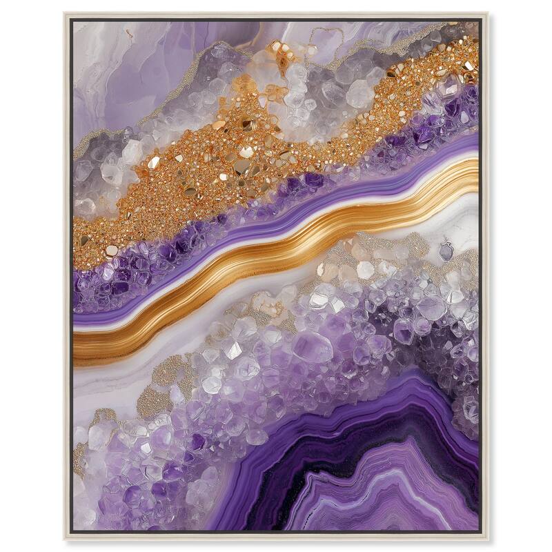 Gemstone Labyrinth II Canvas by Art Remedy - Silver - 30" x 36"