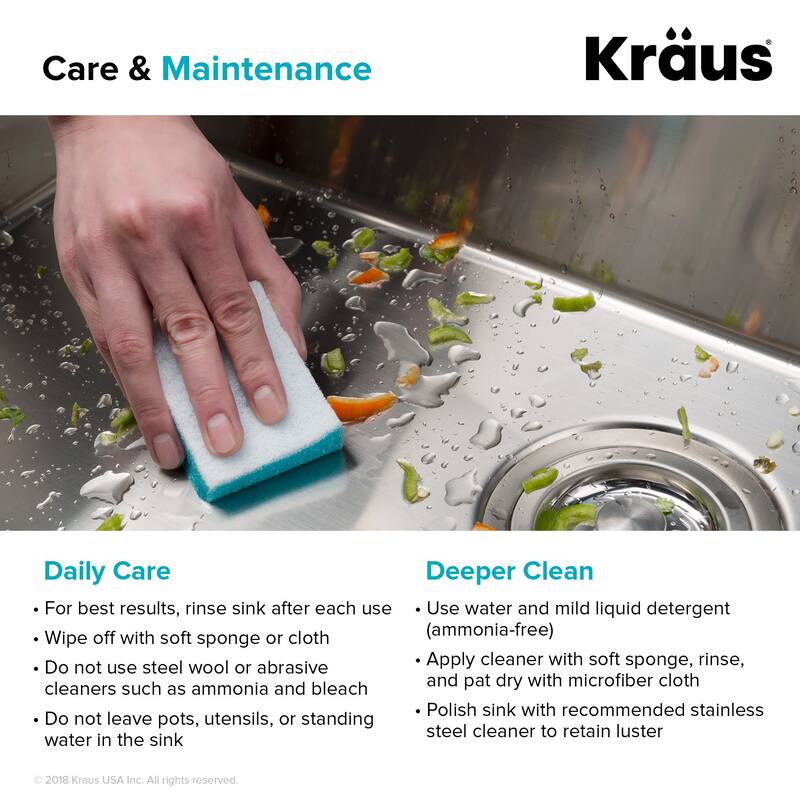 Kraus Standart PRO 21" Undermount Single Basin Stainless Steel Kitchen
