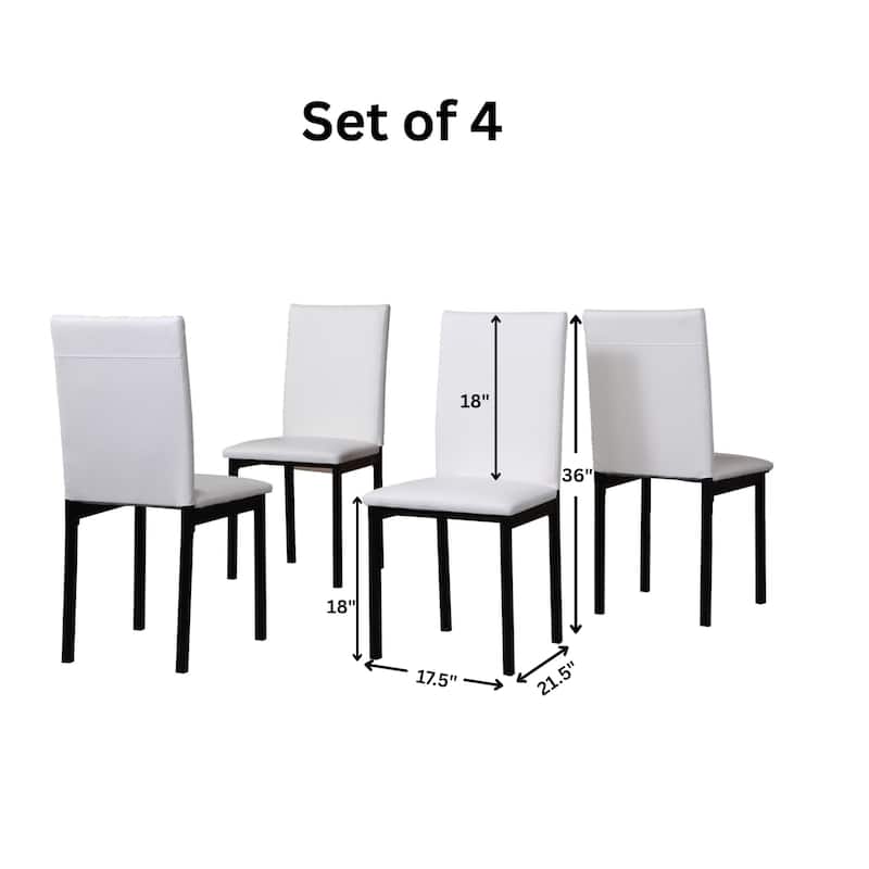 Roundhill Furniture Citico Metal 5-PC Dinette Set