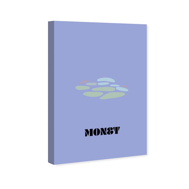 Wynwood Studio Typography and Quotes A Claude Monet Symmetry Purple and Lavender Modern & Contemporary Wall Art Canvas Print