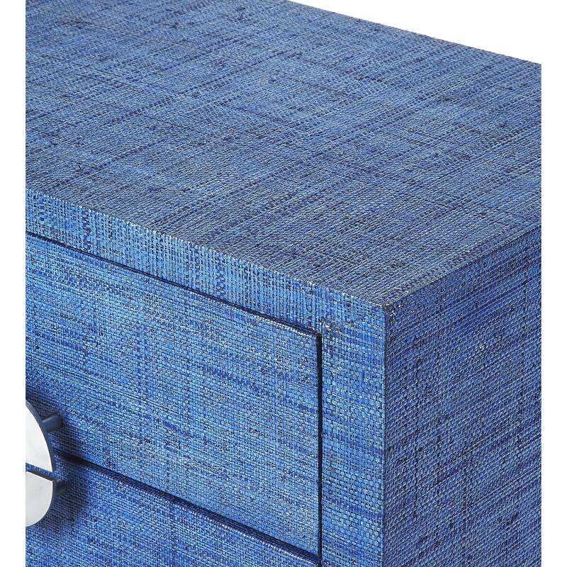 Handmade Amelle Blue Raffia End Table (Philippines)