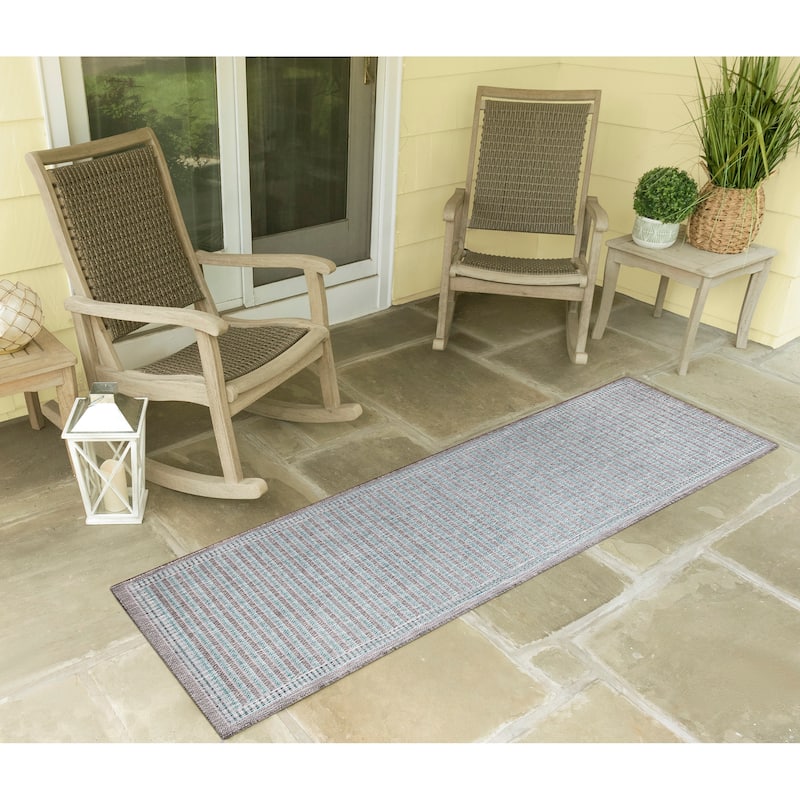 Liora Manne Malibu Simple Border Indoor/Outdoor Rug