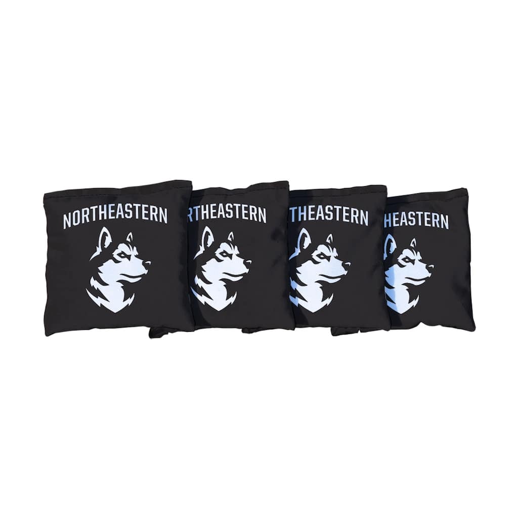 Northeastern University NU Huskies Black Cornhole Bags