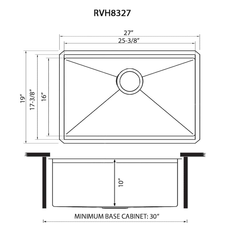 Ruvati 27-inch Workstation Rounded Corners Undermount Ledge Kitchen Sink with Accessories - 27 x 19 - 27 x 19