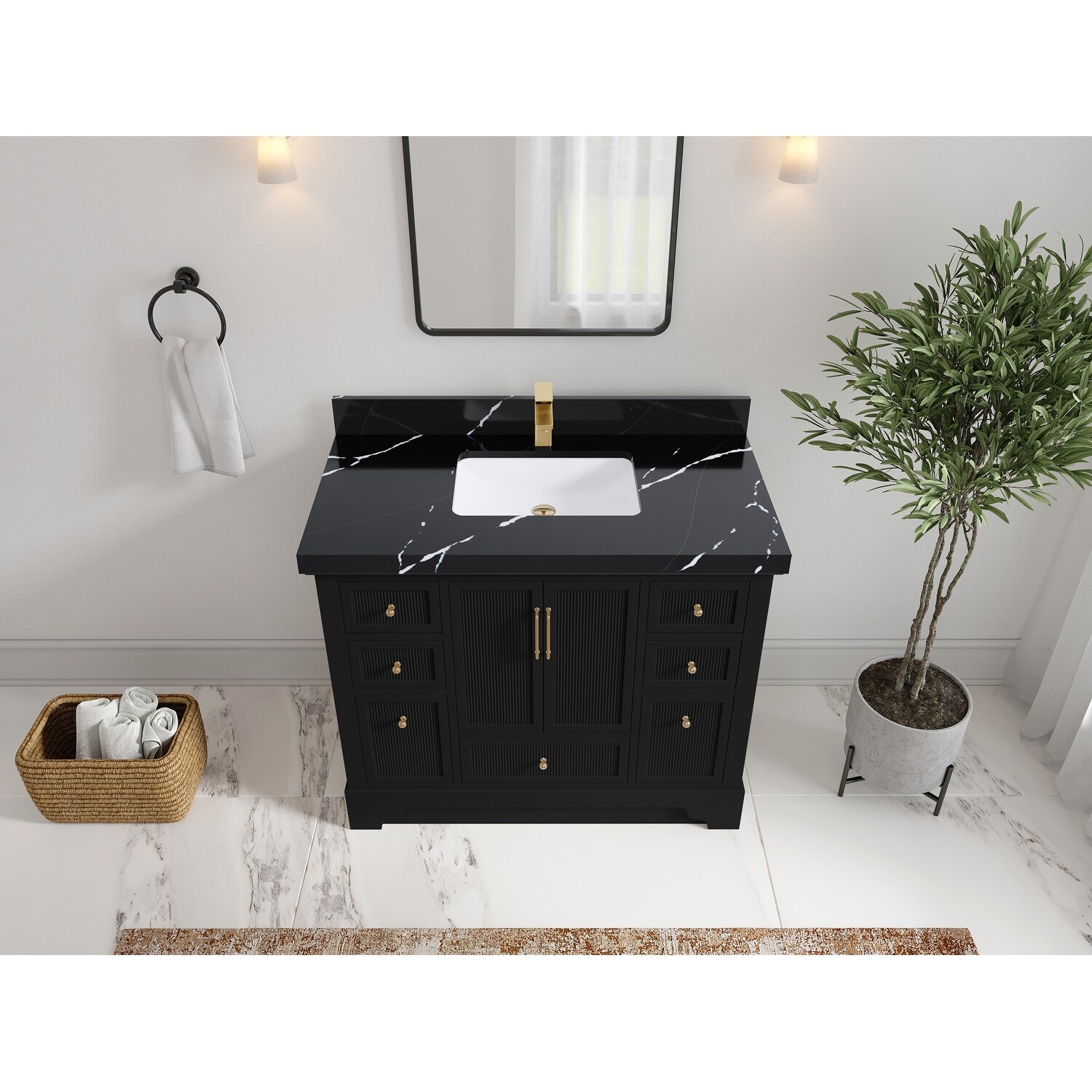 Willow Collections 42 in. W x 22 in. D Alys Single Sink Bathroom Vanity with Countertop