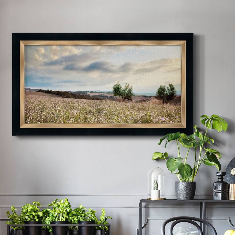 Tuscan Wildflowers Premium Framed Canvas- Ready to Hang