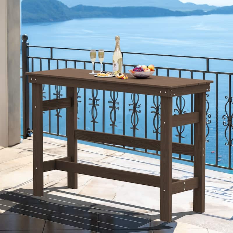 40-inch Outdoor Patio HDPE Pub Bar Table, Balcony Table