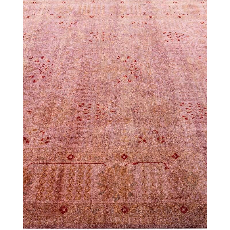 Contemporary Overdyed Wool Hand Knotted Area Rug - 6' 0" x 12' 5"