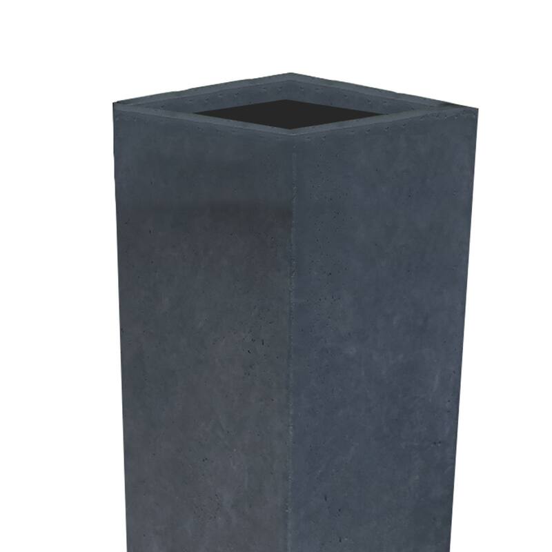 Durx-litecrete Lightweight Concrete Tall Light Granite Planter-Medium - 11'x11'x23.6'