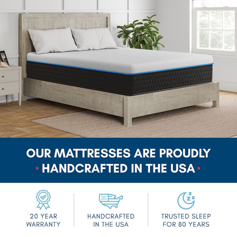 Veracool, 12-Inch, Cool Hybrid Mattress with Copper Infused Memory Foam, CertiPUR US and Greenguard Gold Certified