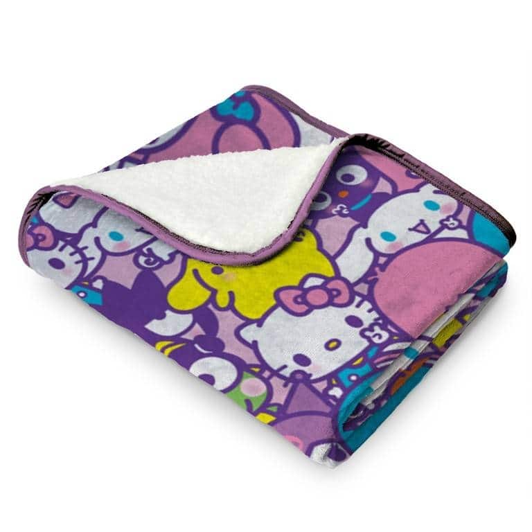 Sanrio Hello Kitty Silk Touch Sherpa Throw Blanket