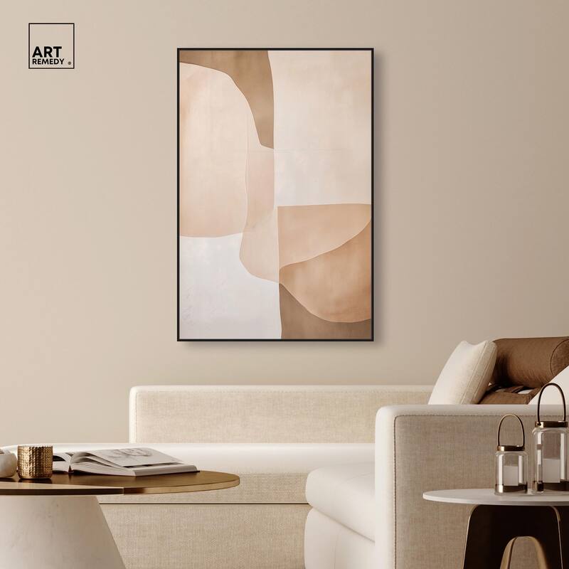 Forms in Beige II Canvas by Art Remedy