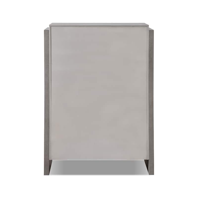 Furniture of America Cruz Contemporary Gray Solid Wood 5-Drawer Storage Chest