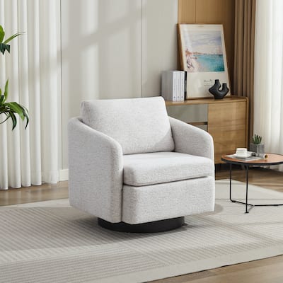 GDFStudio - Clara Chenille Swivel Accent Chair with Sleek Modern Design and Plush Cushioning - 31.5"W