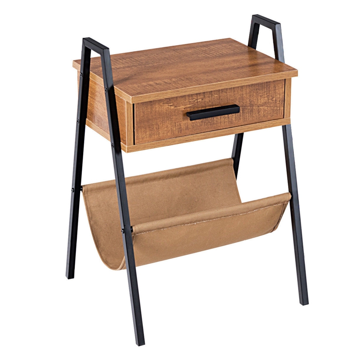 Shop Gymax 2pcs Accent End Side Sofa Table Nightstand Drawer