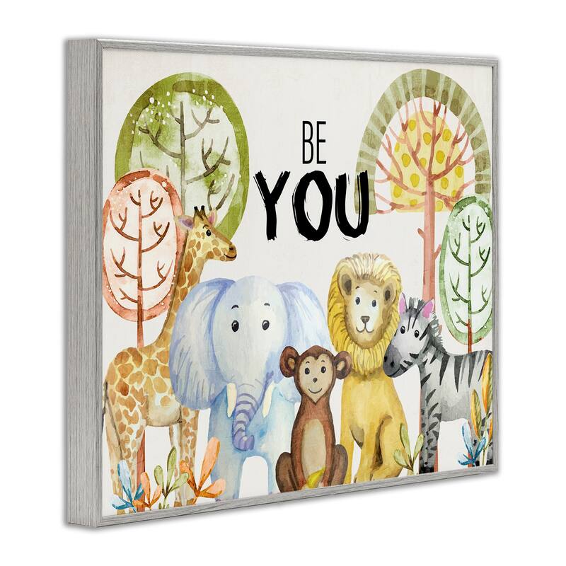 Stupell Be You Jungle Animals Framed Giclee Art Design By Kim Allen