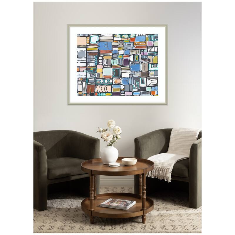 Kate and Laurel Framed Art Newsprint Horizontal by Leah Nadeau