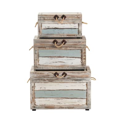 Nantucket Set of Three Trunks - 28.5x17x19.5, 24.5x14x14.75, 20.75x10.75x11.25