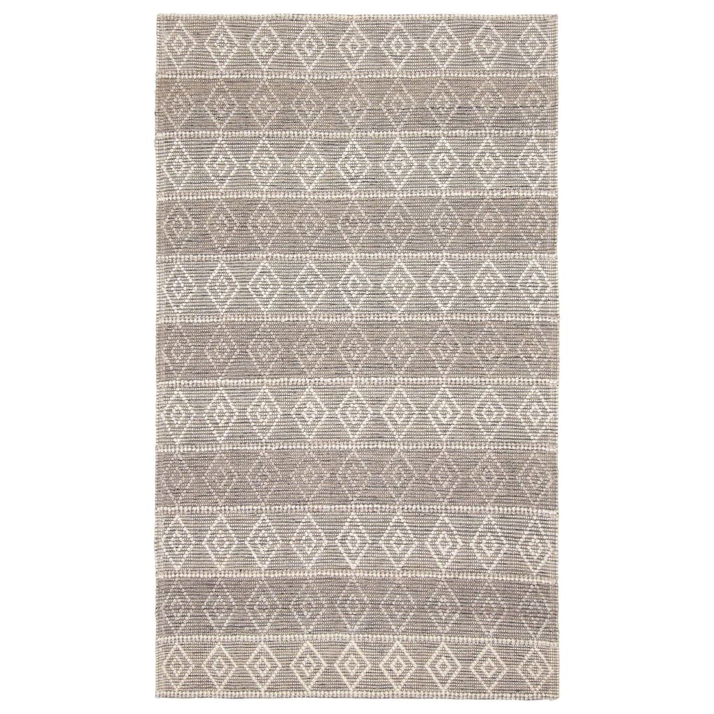 ECARPETGALLERY Braid weave Sienna Brown Wool Rug - 5'2 x 8'8