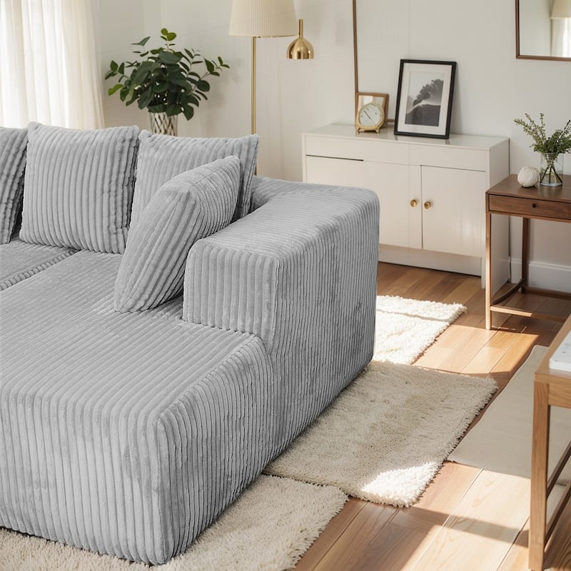 Versatile Modular Sofa with Reversible Design and Premium Fabric for Comfortable Living