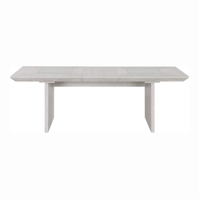 Furniture of America Juniper 5-Piece Light Grey Wood Extendable Dining Set