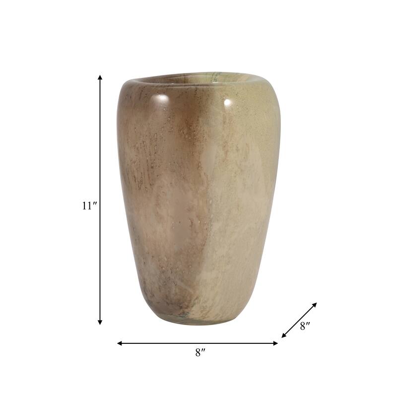 Sagebrook Home Glass Nude Cylinder 2Tone Vase