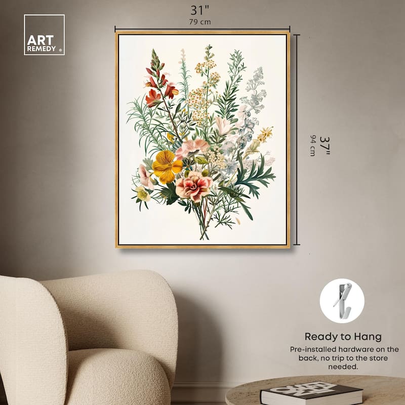 Quaint Bouquet Canvas by Art Remedy