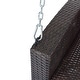 preview thumbnail 21 of 46, 2-Person Wicker Hanging Porch Swing with Chains,Cushion,Pillow, Rattan Swing Bench