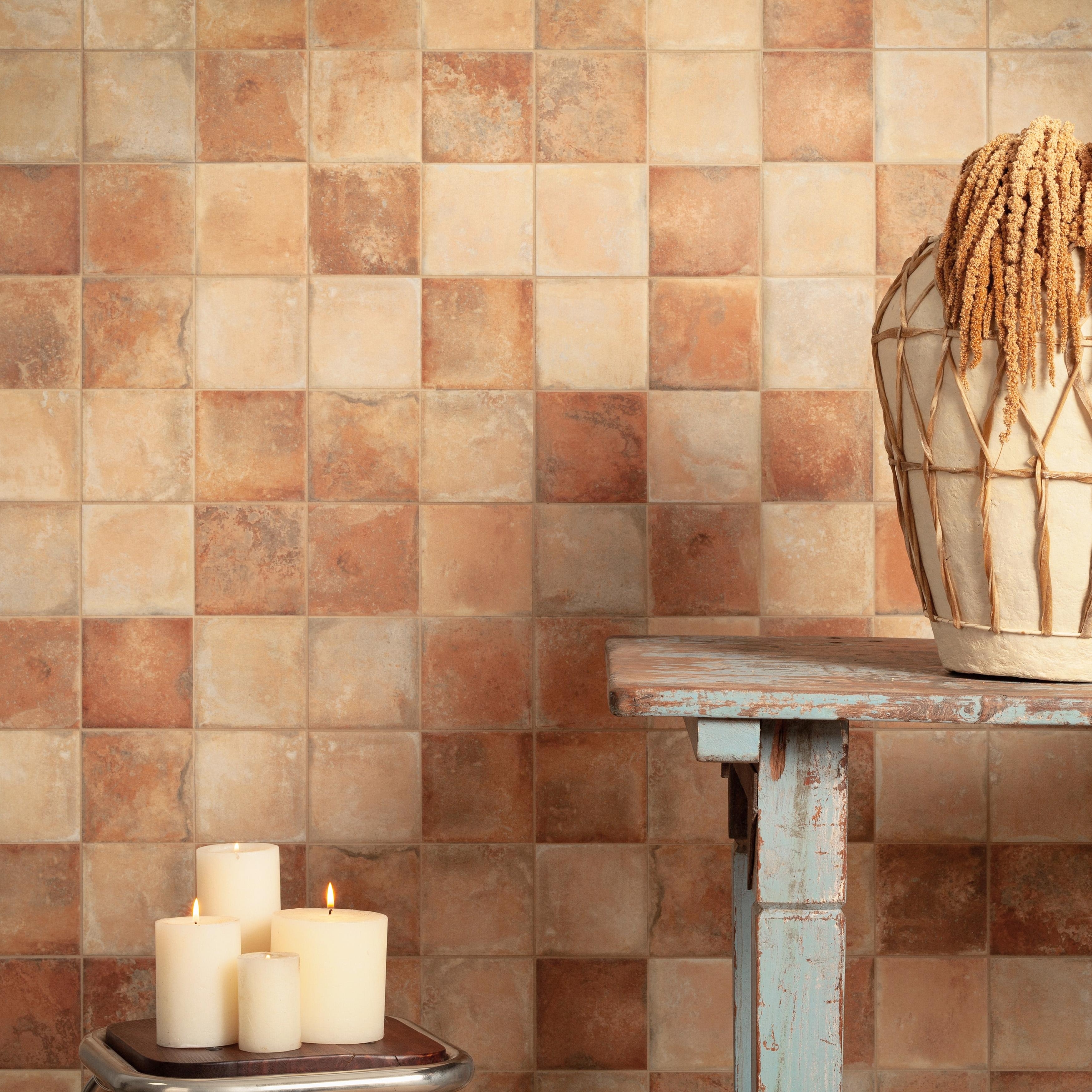 Merola Tile Kings Storia Decora Checker 8-3/4" x 8-3/4" Porcelain Floor and Wall Tile