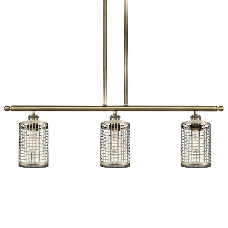 Innovations Lighting 516-3I-10-36 Nestbrook Linear Nestbrook 3 Light - Antique Brass