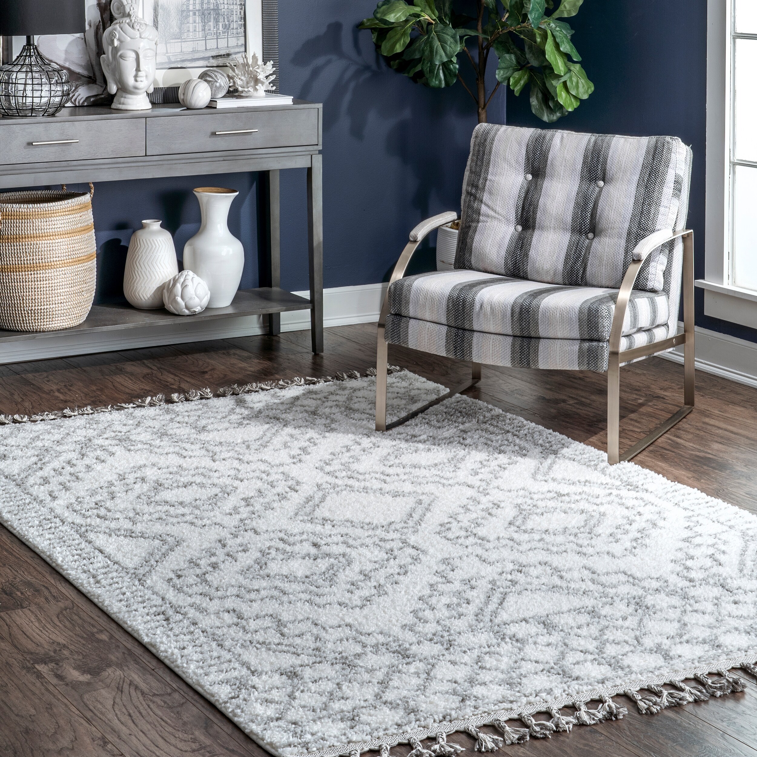 nuLOOM Belleza Shag Area Rug Beige 10 2 x 14
