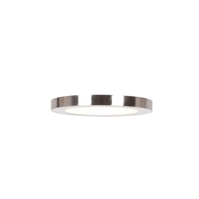 Access Lighting Disc - LED Round Flush Mount - Medium - Brushed Steel