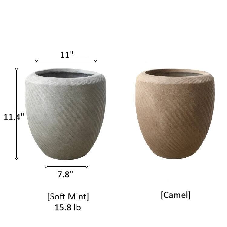 RusticReach Comtemporary Swirl Planter - Soft Mint