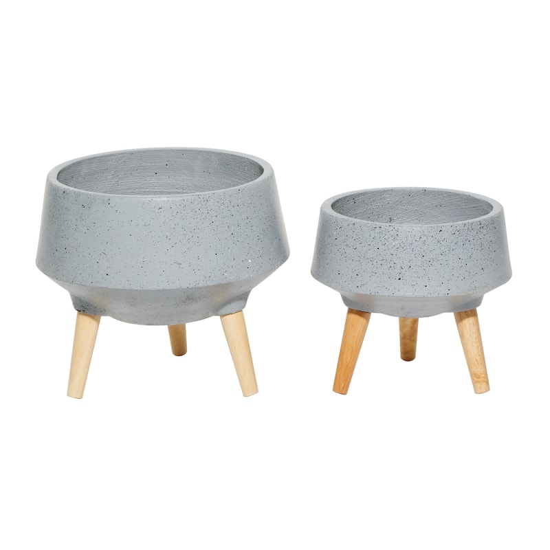 MgO Contemporary Planter (Set of 2) - S/2 10", 12"H