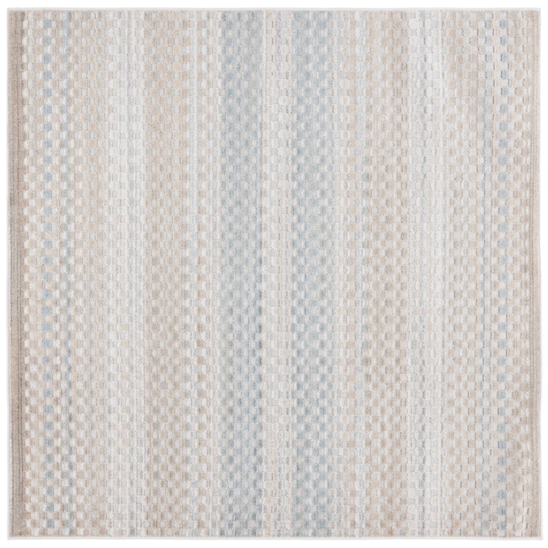 SAFAVIEH Stella Cobien Modern & Contemporary Rug - 6'7" Square - Beige/Blue