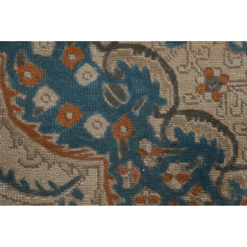 Distressed Tabriz Persian Vintage Area Rug Handmade Wool Carpet - 9'2" x 12'10"