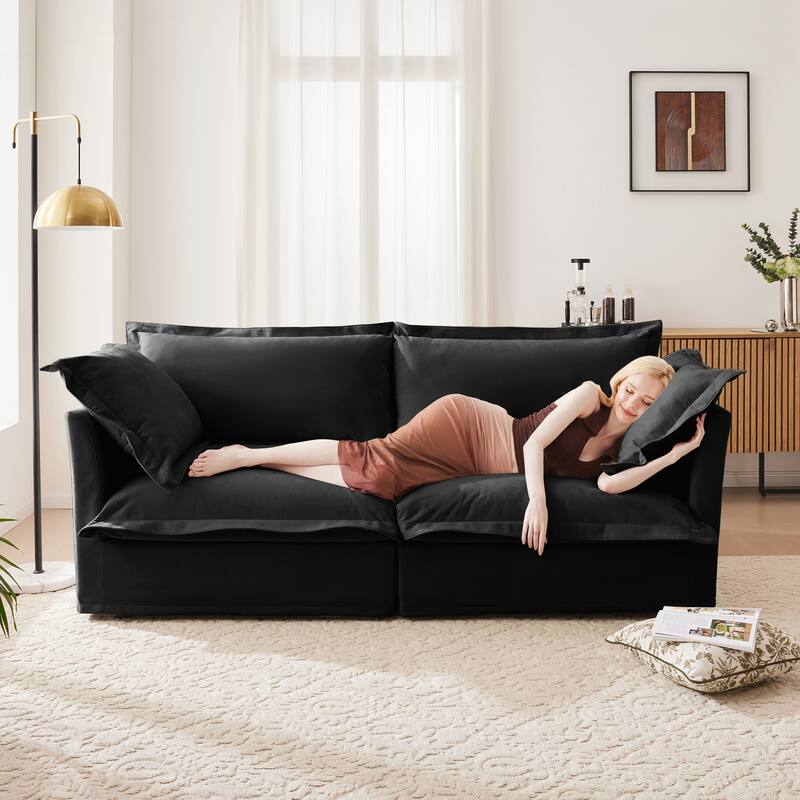 Comfortable Detachable-Covered 2-Seat Sofa for Small Spaces, Stylish and Versatile