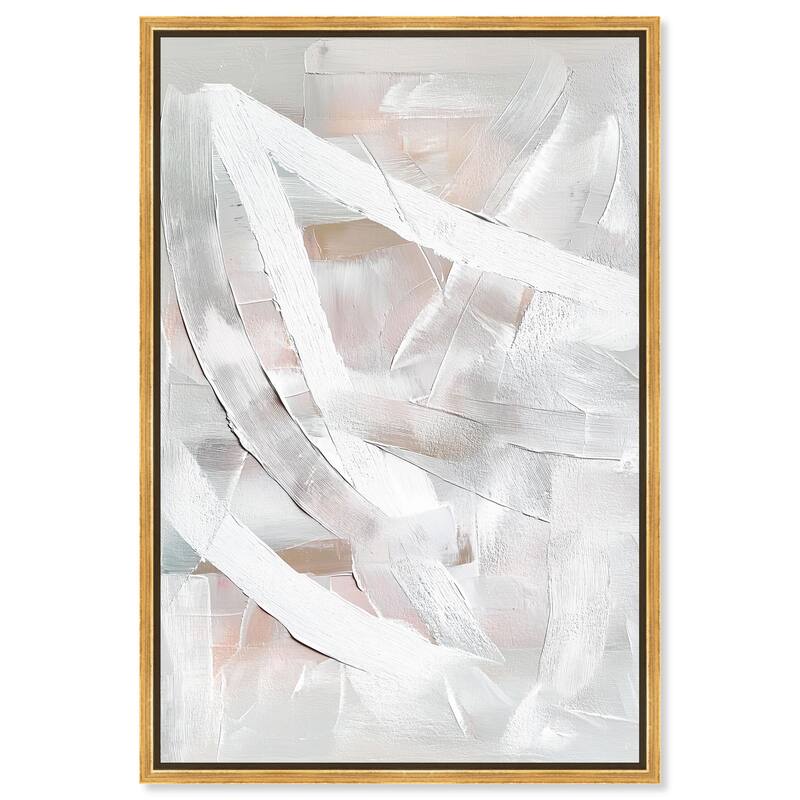 Thick White Texture I Canvas by Art Remedy - Gold - 24" x 36"