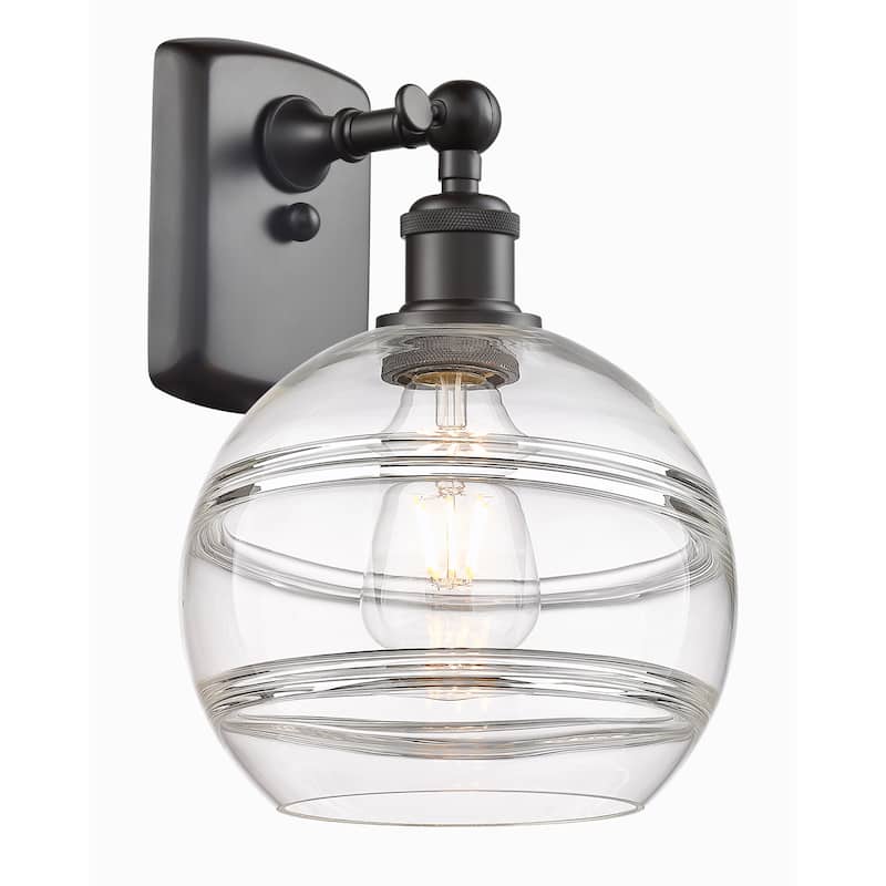 Innovations Lighting 516-1W-11-8 Rochester Sconce Rochester 11" Tall - Oil Rubbed Bronze / Clear