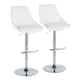 Option White Faux Leather/Chrome