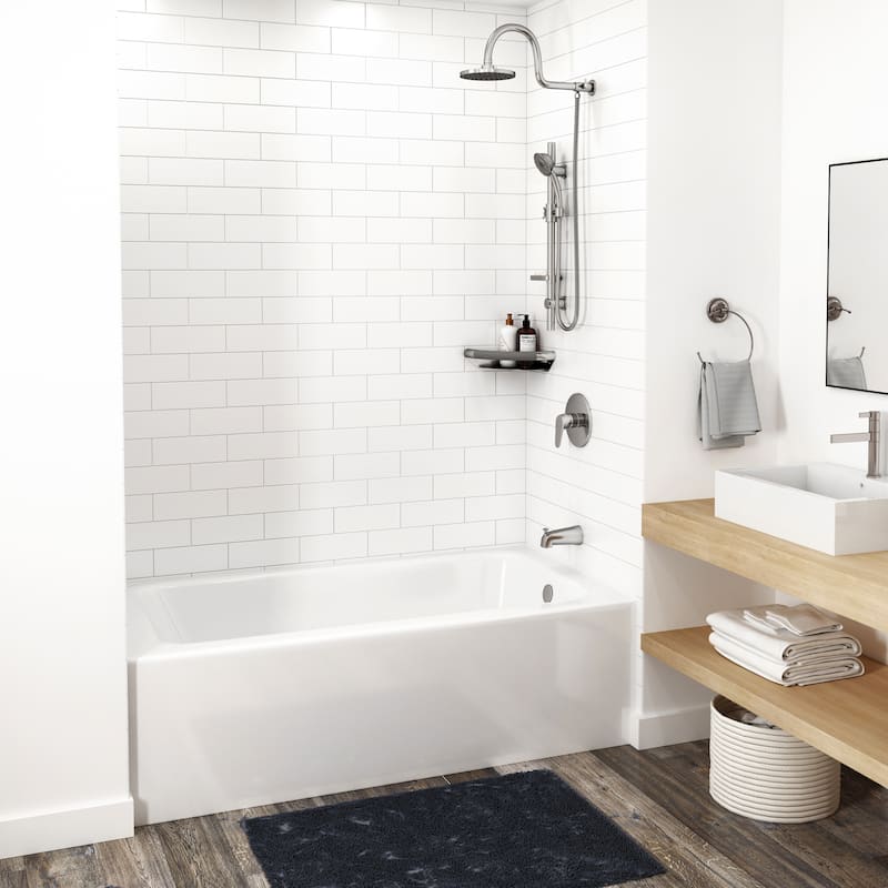 PULSE Tubs White Alcove Tub - Right