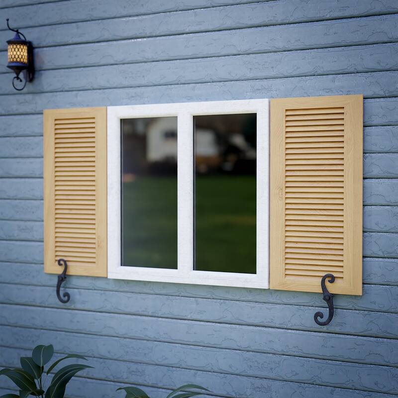 Black Cast Iron Shutter Dog Holders 6.5" S Style Rust Resistant External Shutter Tieback Hardware Renovators Supply