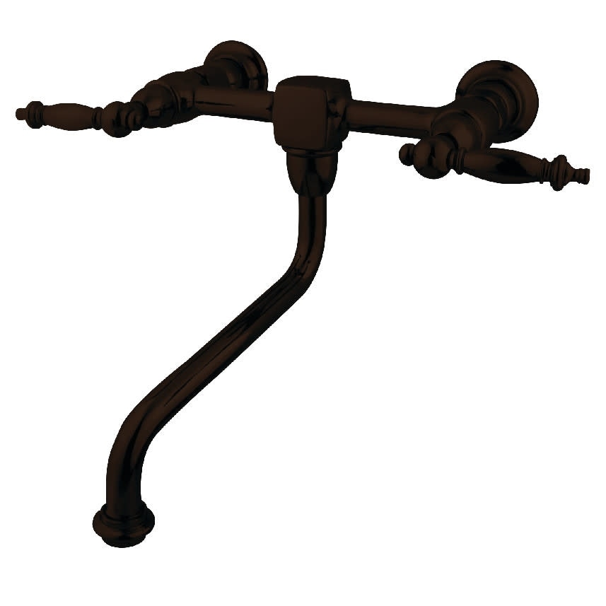 Kingston Brass Heritage 1.2 GPM Wall Mounted Bridge Bathroom Faucet
