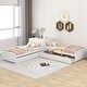 preview thumbnail 4 of 7, L-Shaped Pine Wood Platform Bed with Convertible Trundle and Drawers, Twin